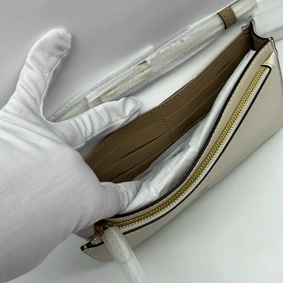 Coach Anna Foldover Clutch Crossbody Bag With Heart Print - Picture 9 of 16